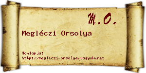 Megléczi Orsolya névjegykártya