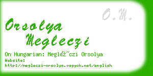 orsolya megleczi business card